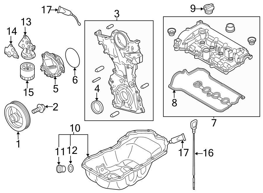 Diagram Engine / transaxle. Engine parts. for your Mazda