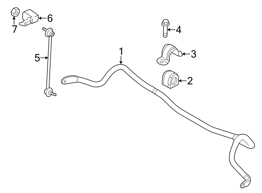 Diagram FRONT SUSPENSION. STABILIZER BAR & COMPONENTS. for your 2021 Mazda CX-5  Grand Touring Sport Utility 