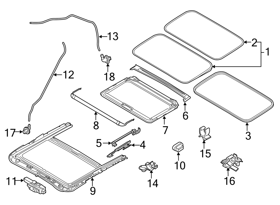 Diagram SUNROOF. for your Mazda 3  