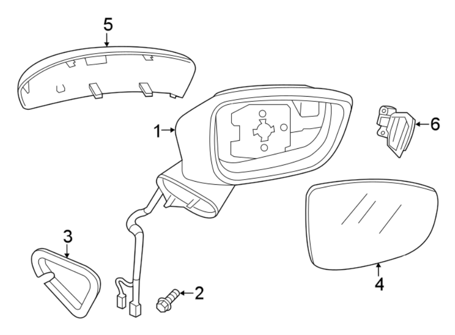 Diagram FRONT DOOR. OUTSIDE MIRRORS. for your 2006 Mazda MX-5 Miata  Sport Convertible 