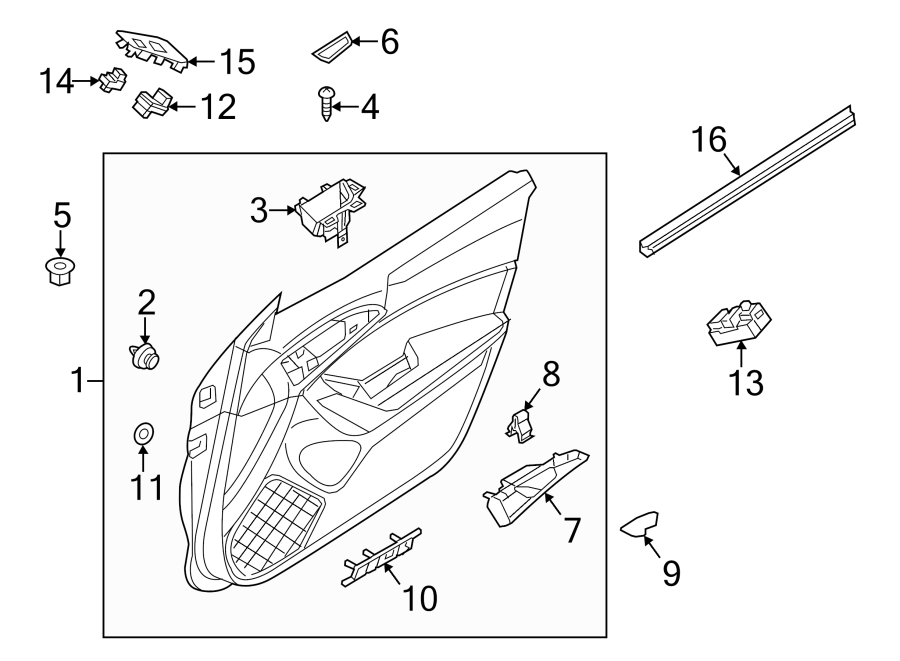 Diagram FRONT DOOR. INTERIOR TRIM. for your 2009 Mazda RX-8   