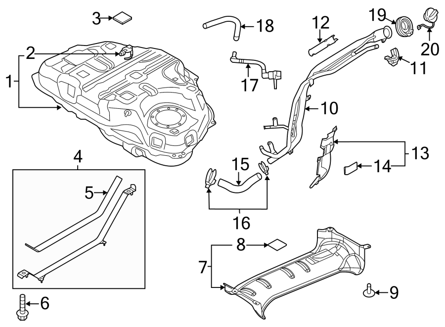 Diagram FUEL SYSTEM COMPONENTS. for your 2018 Mazda CX-5   