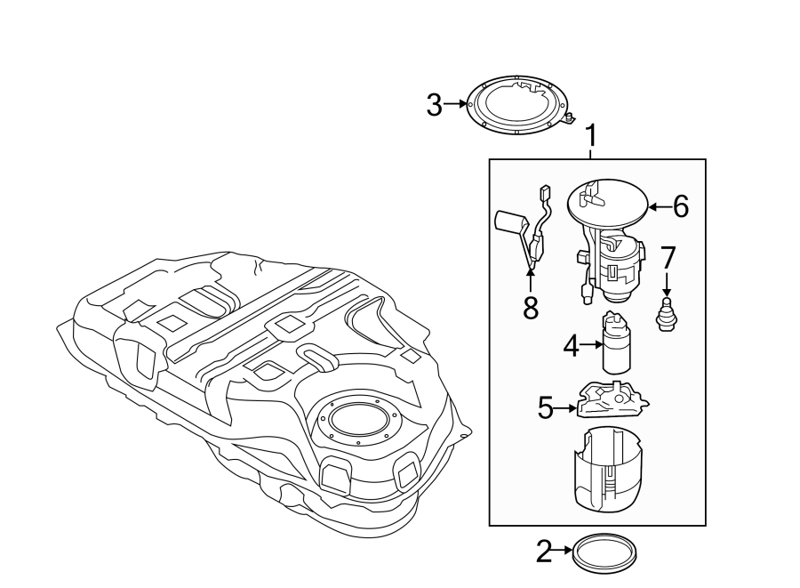 Diagram FUEL SYSTEM COMPONENTS. for your 2022 Mazda CX-5   