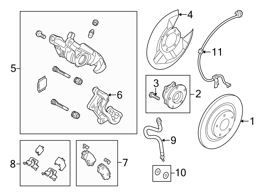 Diagram REAR SUSPENSION. BRAKE COMPONENTS. for your 2019 Mazda CX-5 2.5L SKYACTIV A/T FWD Sport Sport Utility 