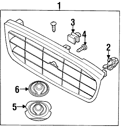 Diagram GRILLE & COMPONENTS. for your 2012 Mazda MX-5 Miata   