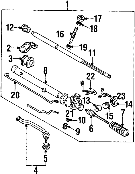 Diagram STEERING GEAR & LINKAGE. for your 2018 Mazda CX-5 2.5L SKYACTIV A/T FWD Grand Touring Sport Utility 