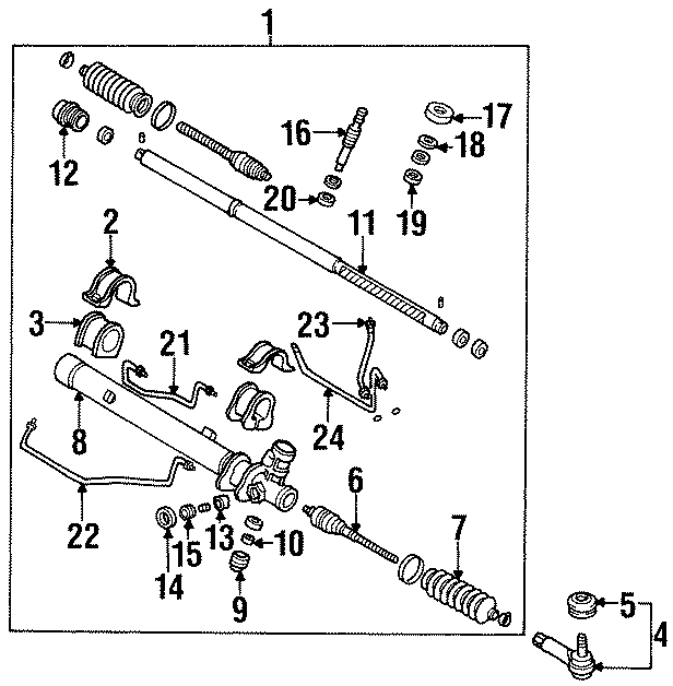 Diagram STEERING GEAR & LINKAGE. for your 2014 Mazda CX-5  Grand Touring Sport Utility 