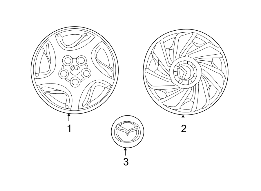 Diagram WHEELS. COVERS & TRIM. for your 2011 Mazda MX-5 Miata   