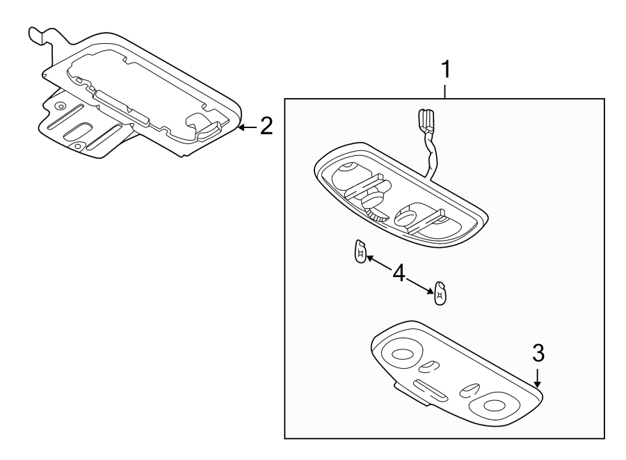 Diagram OVERHEAD CONSOLE. for your 2021 Mazda MX-5 Miata  Club Convertible 