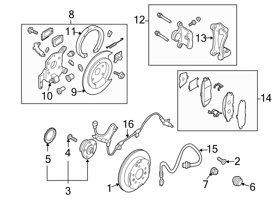 Diagram REAR SUSPENSION. BRAKE COMPONENTS. for your 2017 Mazda CX-5 2.5L SKYACTIV A/T FWD Sport Sport Utility 