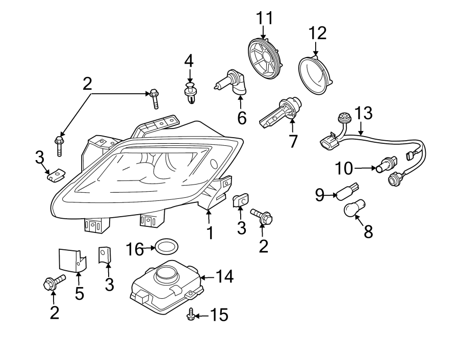 Diagram FRONT LAMPS. COMBINATION LAMPS. for your 2017 Mazda MX-5 Miata   