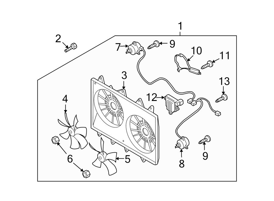 Diagram COOLING FAN. for your 1999 Mazda 626   