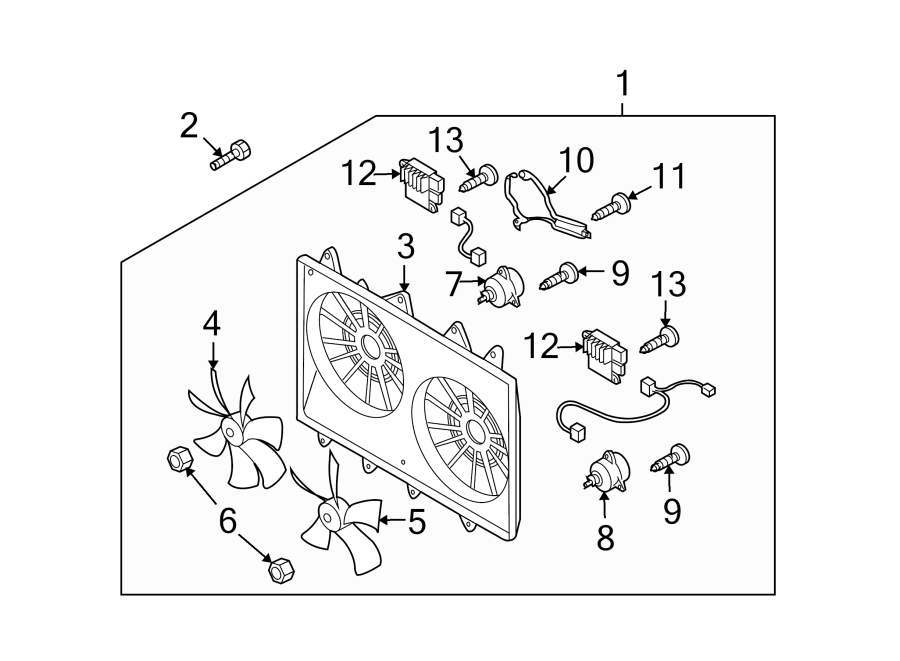 Diagram COOLING FAN. for your 1999 Mazda 626   