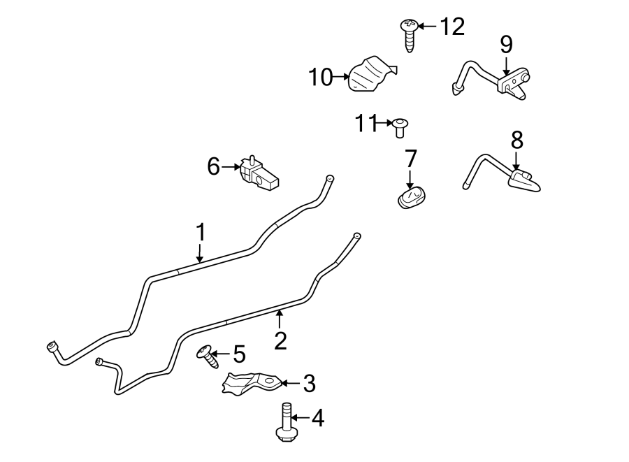 Diagram AIR CONDITIONER & HEATER. REAR AC LINES. for your 2019 Mazda MX-5 Miata  Grand Touring Convertible 