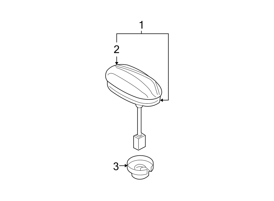 Diagram W/SATELLITE antenna. for your Mazda