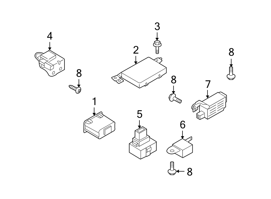 Diagram COMMUNICATION SYSTEM COMPONENTS. for your 2006 Mazda MX-5 Miata 2.0L A/T Sport Convertible 