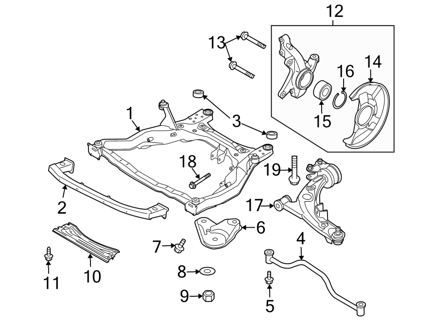 Diagram FRONT SUSPENSION. SUSPENSION COMPONENTS. for your 2017 Mazda CX-5  Sport Sport Utility 