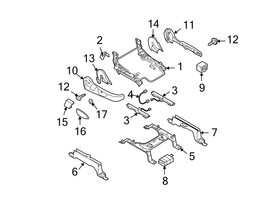 Diagram SEATS & TRACKS. TRACKS & COMPONENTS. for your Mazda