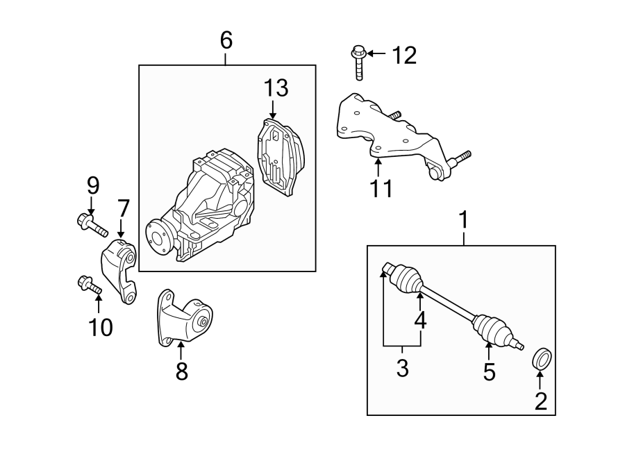 Diagram REAR SUSPENSION. DRIVE AXLES. for your 2013 Mazda CX-5 2.0L SKYACTIV A/T AWD Touring Sport Utility 