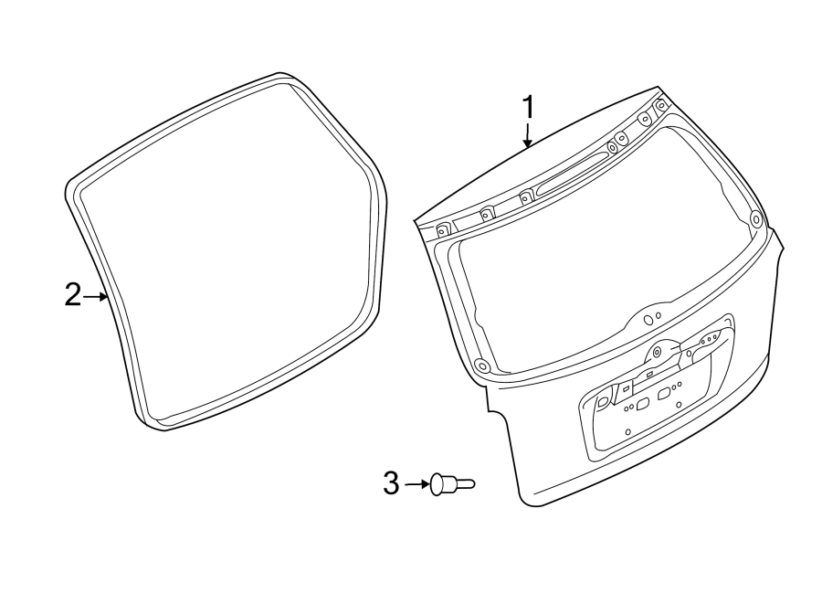 Diagram LIFT GATE. GATE & HARDWARE. for your 2009 Mazda MX-5 Miata  Touring Convertible 