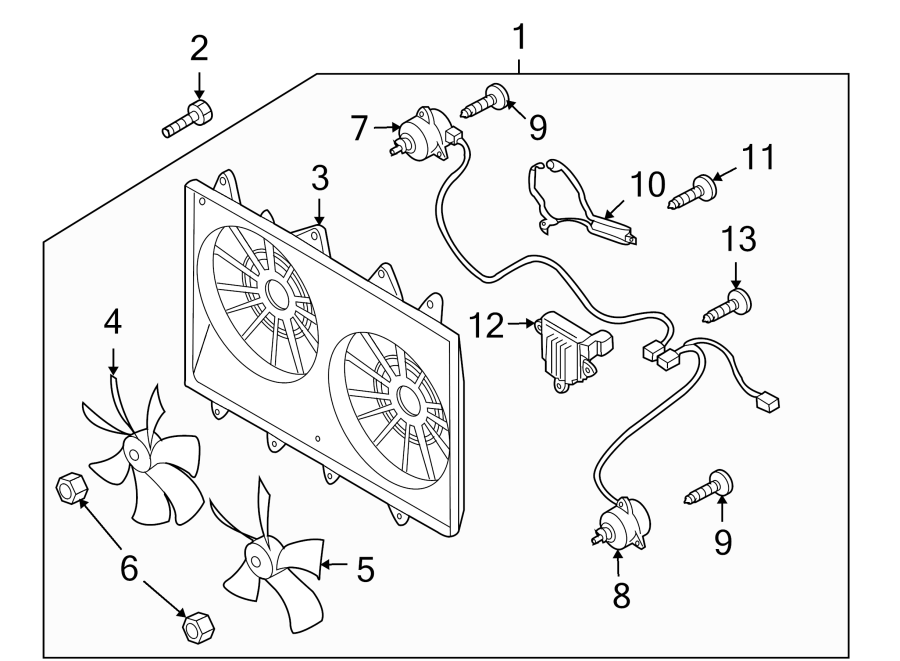 Diagram COOLING FAN. for your 1999 Mazda 626   