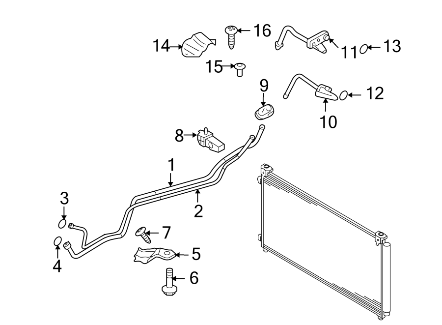 Diagram AIR CONDITIONER & HEATER. REAR AC LINES. for your 2022 Mazda MX-5 Miata  RF Club Convertible 