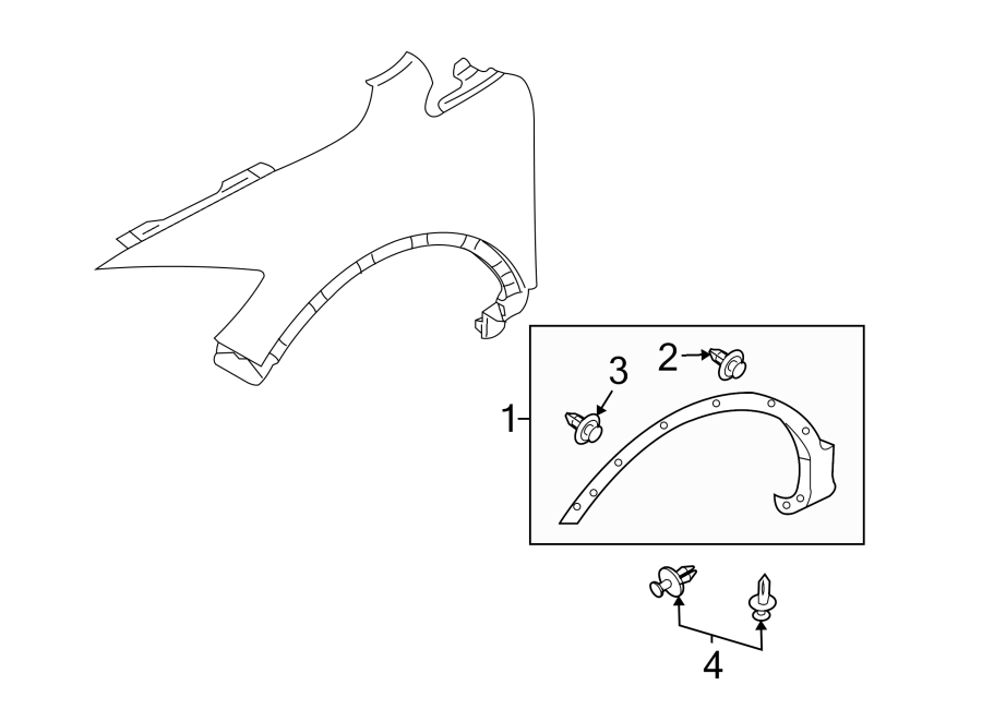 Diagram FENDER. EXTERIOR TRIM. for your 2017 Mazda CX-5  Touring Sport Utility 