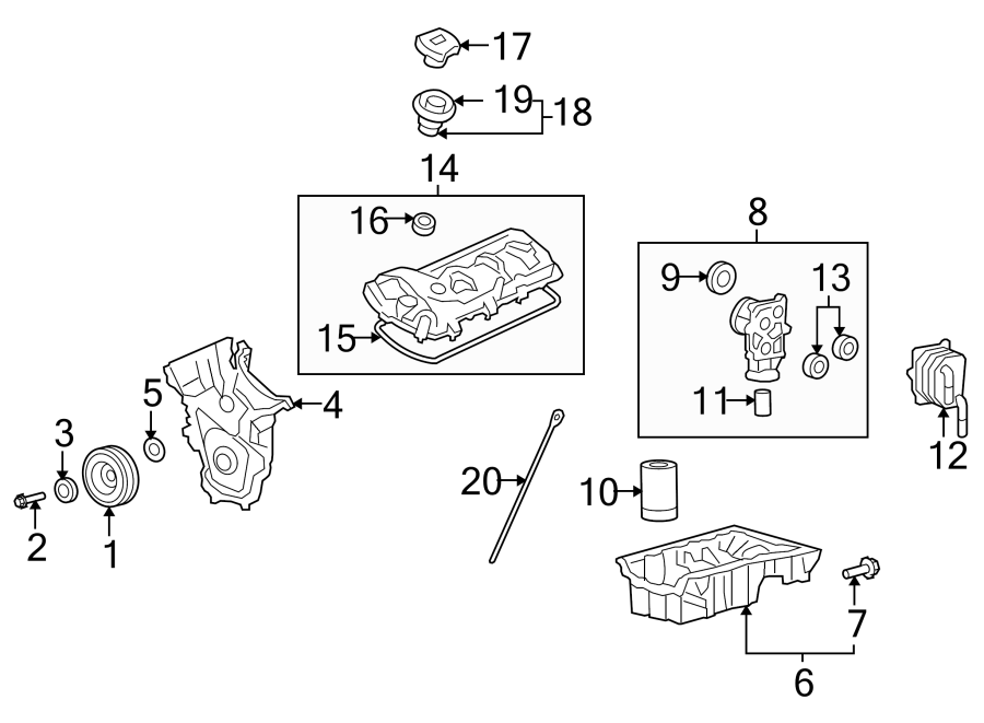 Diagram ENGINE / TRANSAXLE. ENGINE PARTS. for your Mazda