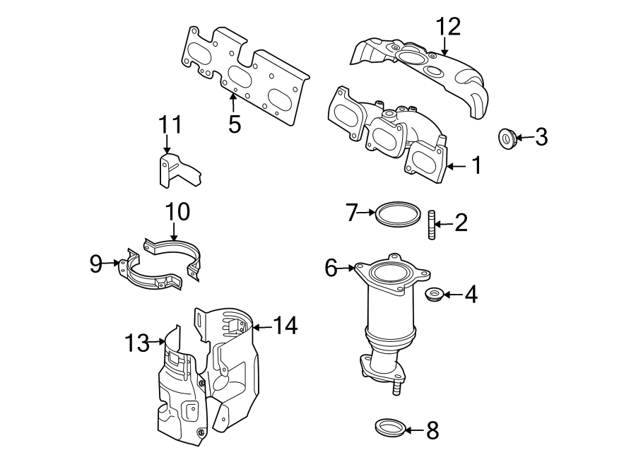 Diagram EXHAUST SYSTEM. for your Mazda CX-5  