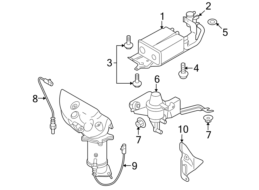 Diagram EMISSION SYSTEM. EMISSION COMPONENTS. for your 2013 Mazda MX-5 Miata   