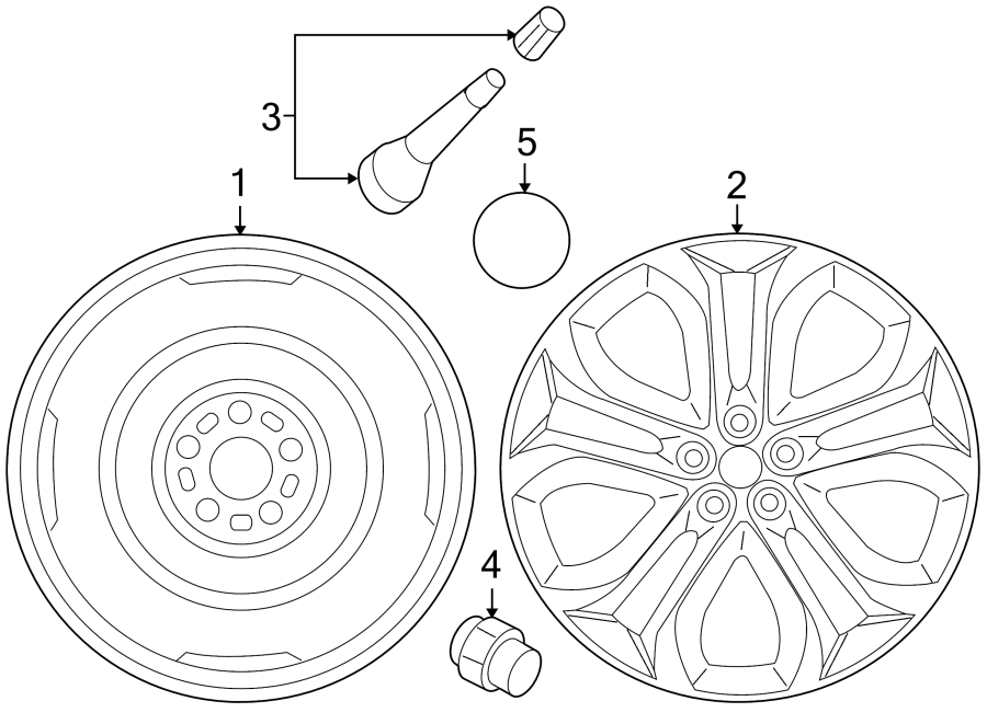 Diagram WHEELS. COVERS & TRIM. for your 2017 Mazda MX-5 Miata   