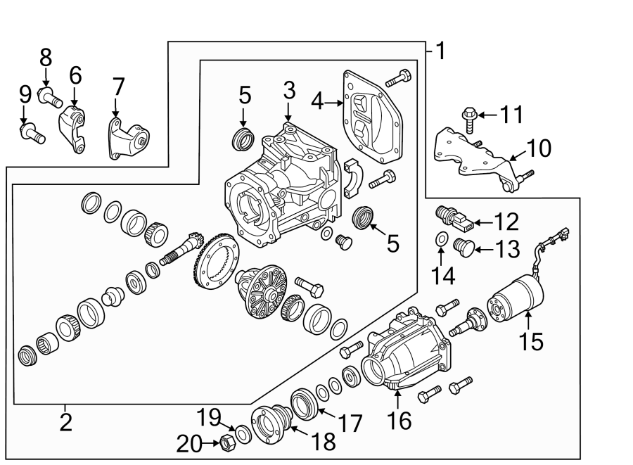 Diagram REAR SUSPENSION. AXLE & DIFFERENTIAL. for your 2022 Mazda CX-5  2.5 S Carbon Edition Sport Utility 