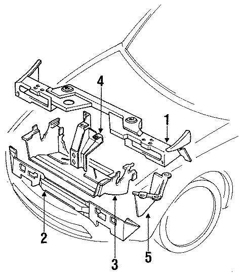 Diagram RADIATOR SUPPORT. for your 2021 Mazda CX-5 2.5L SKYACTIV A/T FWD Touring Sport Utility 