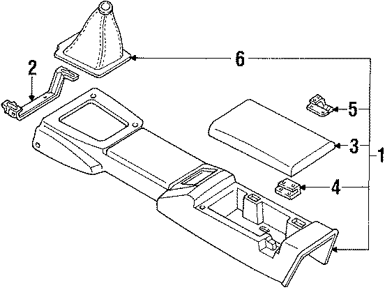 Diagram CENTER CONSOLE. for your 1997 Mazda MIATA   