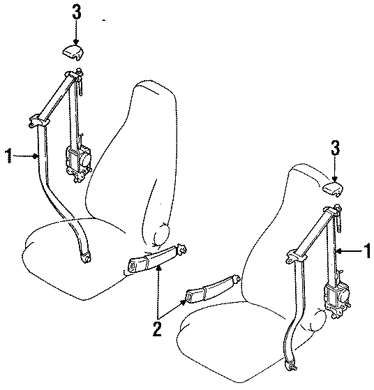 Diagram RESTRAINT SYSTEMS. SEAT BELT. for your 1991 Mazda 626   