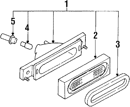 Diagram REAR LAMPS. HIGH MOUNT LAMPS. for your 1997 Mazda MIATA   