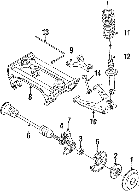 Diagram REAR SUSPENSION. BRAKE COMPONENTS. SUSPENSION COMPONENTS. for your Mazda MIATA  