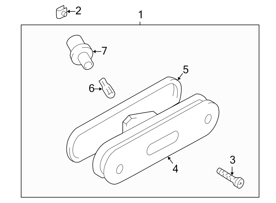 Diagram FRONT LAMPS. SIDE MARKER LAMPS. for your 2023 Mazda MX-5 Miata   