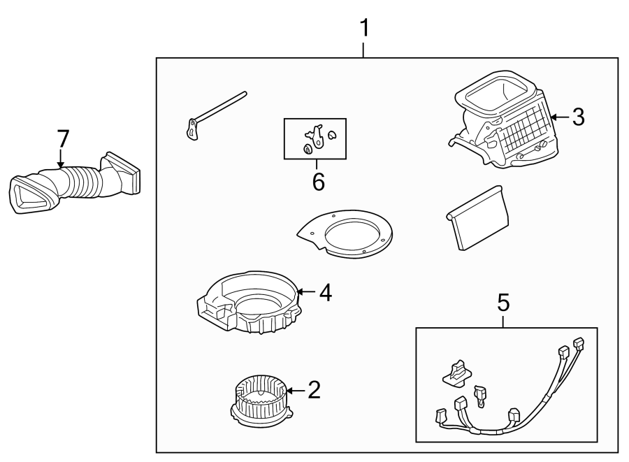 Diagram AIR CONDITIONER & HEATER. BLOWER MOTOR & FAN. for your Mazda MIATA  