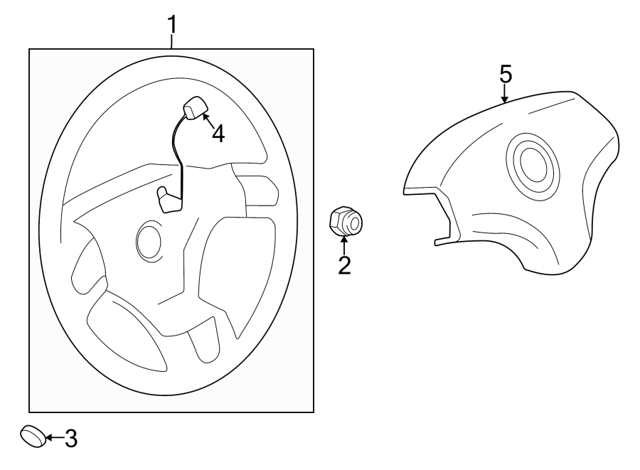 Diagram STEERING WHEEL & TRIM. for your 2004 Mazda MPV   