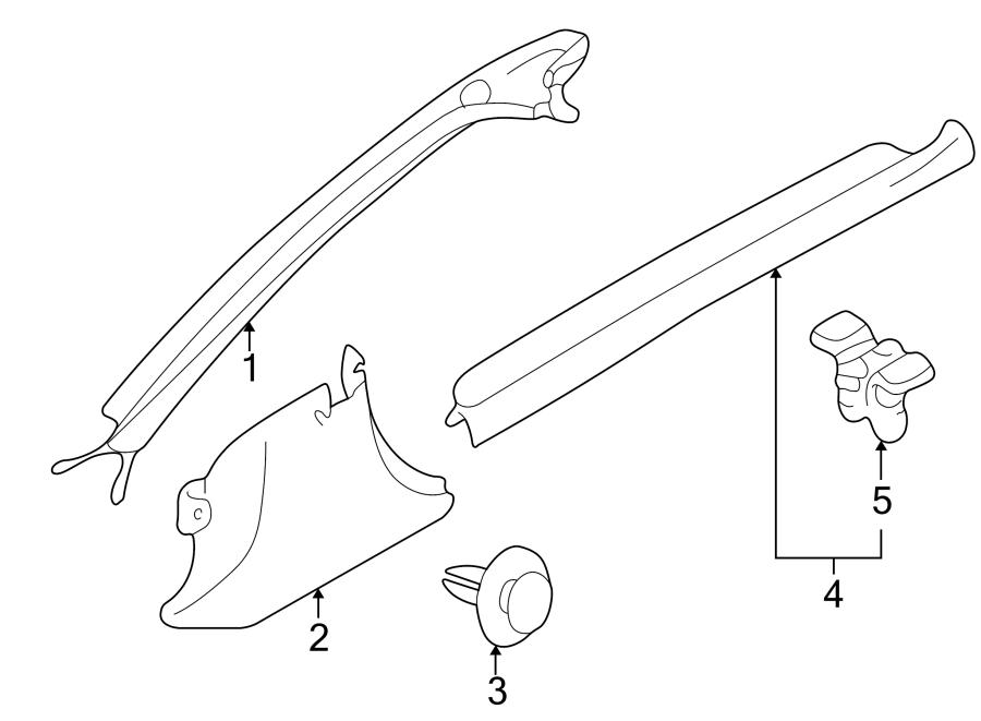 Diagram PILLARS. ROCKER & FLOOR. INTERIOR TRIM. for your Mazda MIATA  