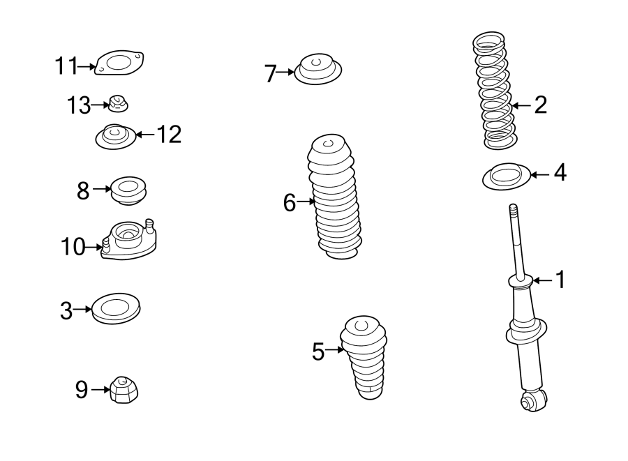 Diagram REAR SUSPENSION. STRUTS & COMPONENTS. for your 2013 Mazda CX-5   