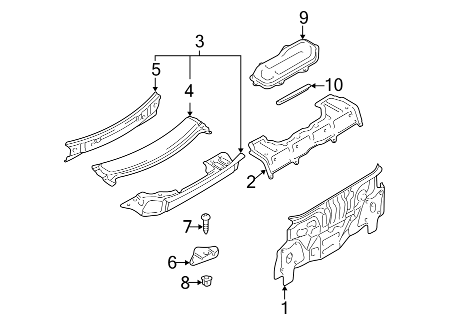 Diagram REAR BODY & FLOOR. for your Mazda