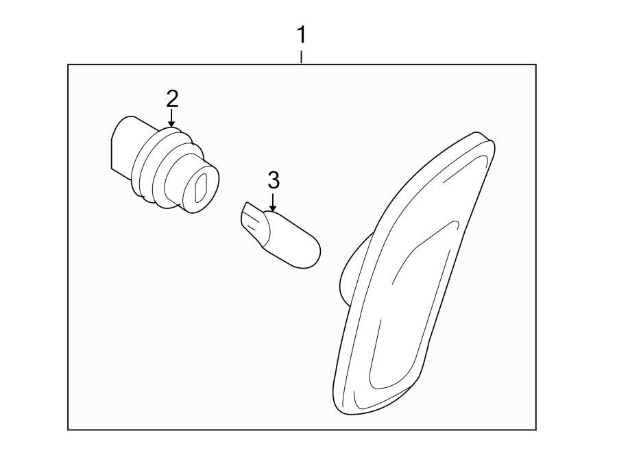 Diagram FRONT LAMPS. SIDE MARKER LAMPS. for your Mazda