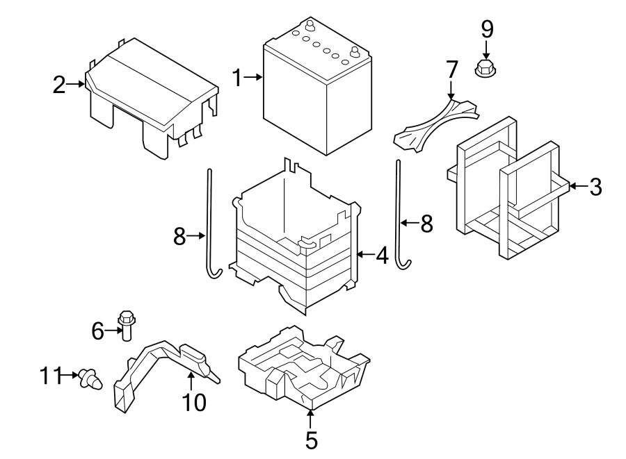 Diagram BATTERY. for your Mazda