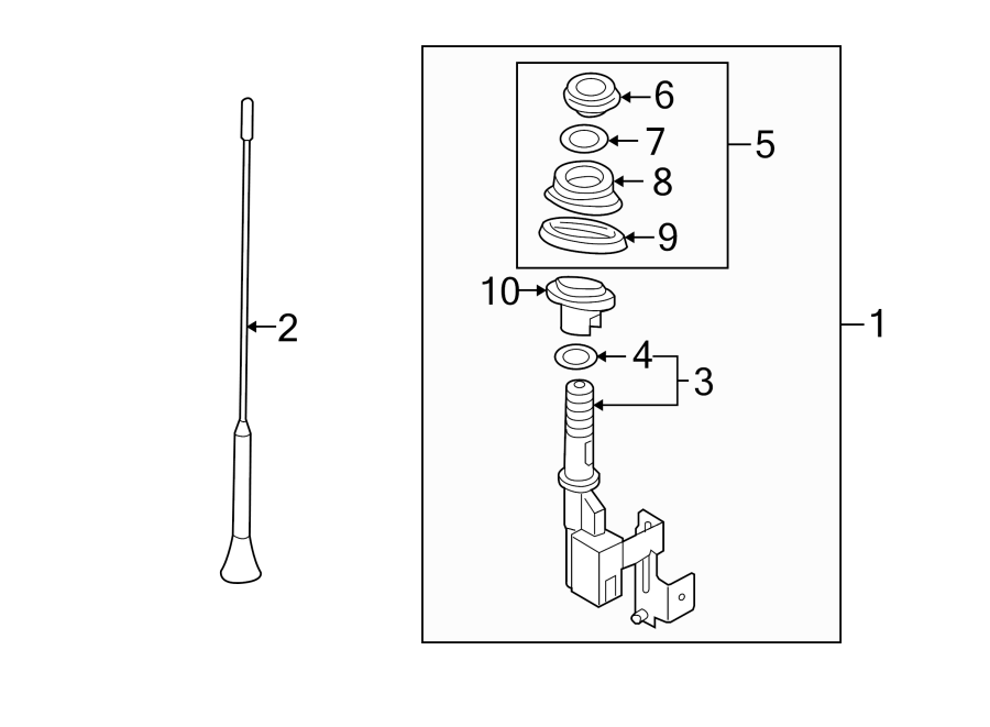 Diagram ANTENNA. for your 2008 Mazda MX-5 Miata  SV Convertible 