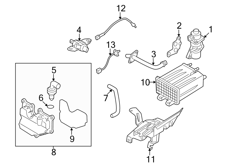 Diagram EMISSION SYSTEM. EMISSION COMPONENTS. for your 2009 Mazda B2300   