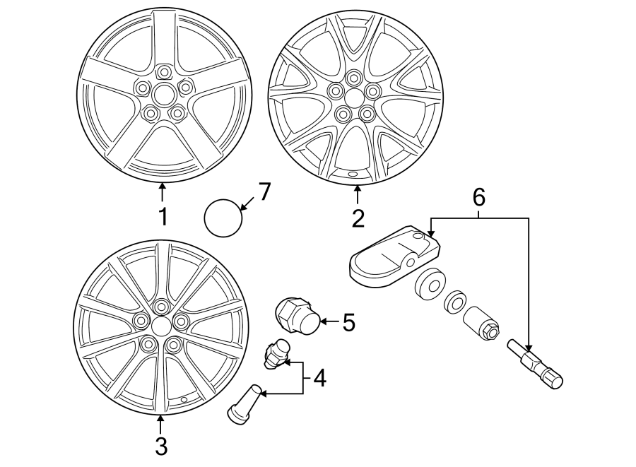 Diagram WHEELS. COVERS & TRIM. for your Mazda CX-5  