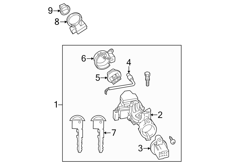 Diagram STEERING COLUMN. IGNITION LOCK. for your 2021 Mazda MX-5 Miata  Club Convertible 