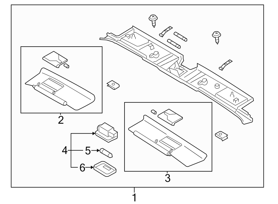 Diagram ROOF. INTERIOR TRIM. for your 2015 Mazda MX-5 Miata 2.0L M/T Grand Touring Convertible 